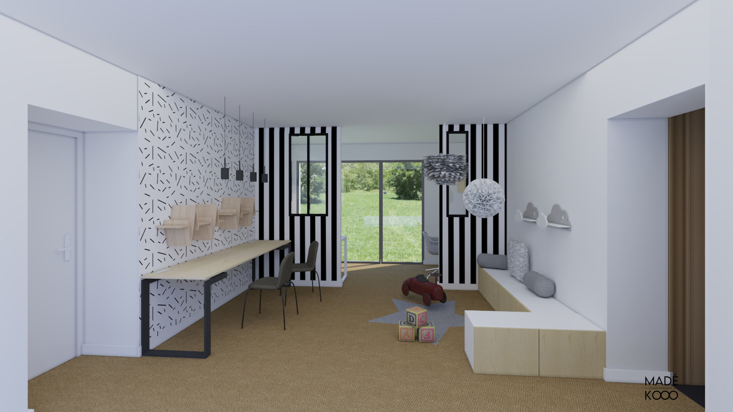 Rendu 3D - Maison de village -Espace enfants